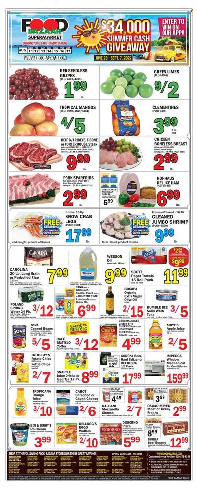 Food Bazaar (CT, NJ, NY) Weekly Ad Flyer Specials August 11 to August 17, 2022