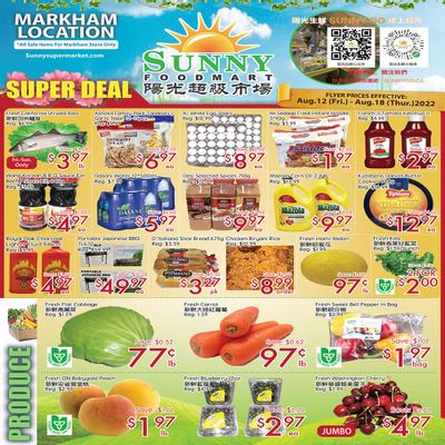 Sunny Foodmart (Markham) Flyer August 12 to 18