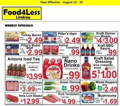 Food 4 Less (Lindsay) Flyer August 12 to 18