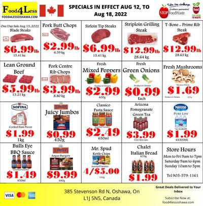 Food 4 Less (Oshawa) Flyer August 12 to 18