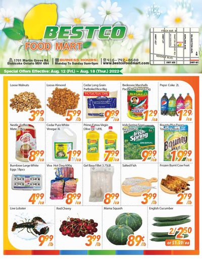 BestCo Food Mart (Etobicoke) Flyer August 12 to 18 