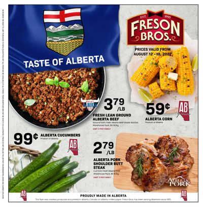 Freson Bros. Flyer August 12 to 18