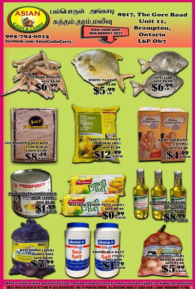Asian Cash & Carry Flyer August 12 to 18