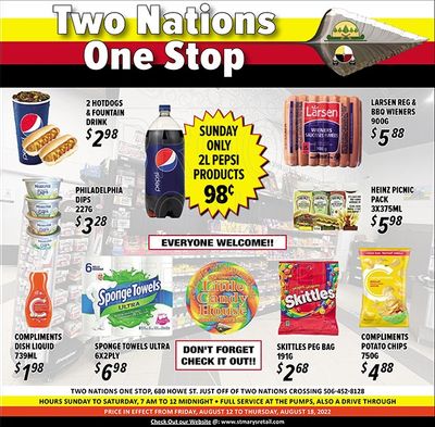 Two Nations One Stop Flyer August 12 to 18