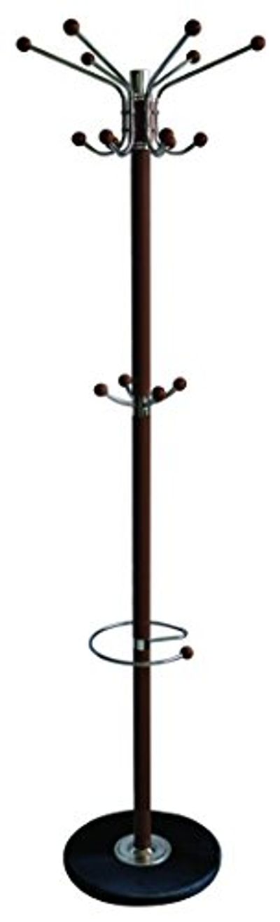 HOME BASICS CR49296 Coat, Hat and Umbrella Rack Stand with Strong Base, Mahogany with Marble $56.97 (Reg $87.57)