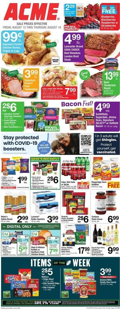 ACME (DE, NJ, NY, PA) Weekly Ad Flyer Specials August 12 to August 18, 2022