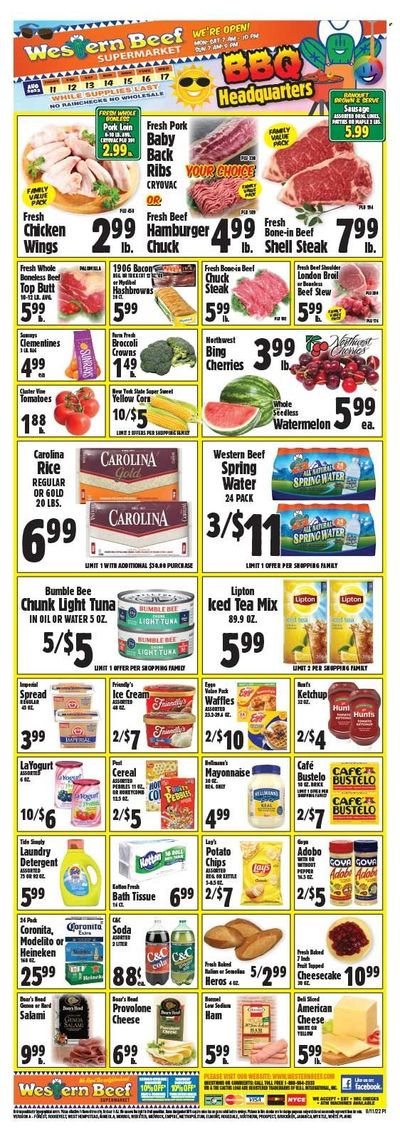 Western Beef (FL, NY) Weekly Ad Flyer Specials August 11 to August 17, 2022