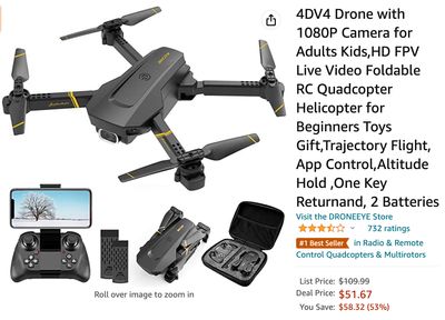 Amazon Canada Deals: Save 53% on Drone with Camera + 37% on Robot Vacuum and Mop + More Offers