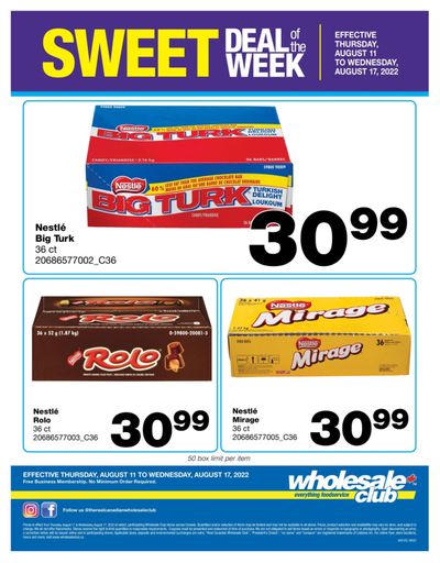 Wholesale Club Sweet Deal of the Week Flyer August 11 to 17
