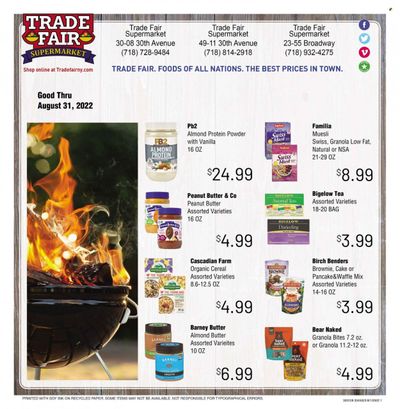 Trade Fair Supermarket (NY) Weekly Ad Flyer Specials August 1 to August 31, 2022
