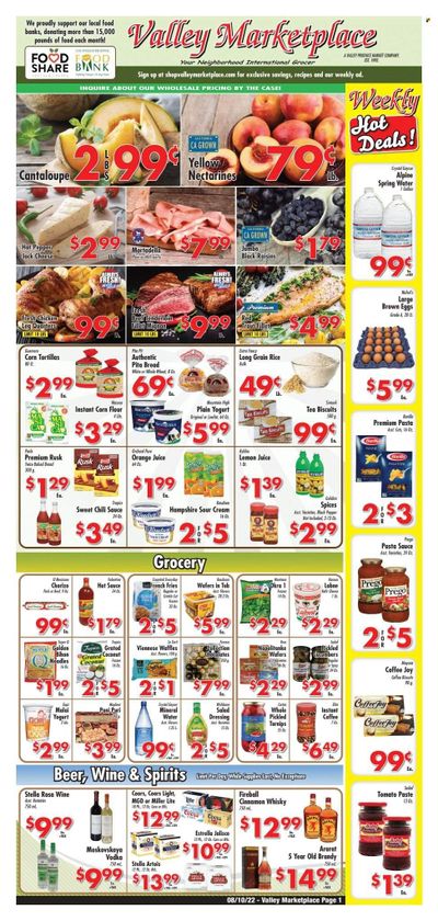 Valley Marketplace (CA) Weekly Ad Flyer Specials August 10 to August 16, 2022