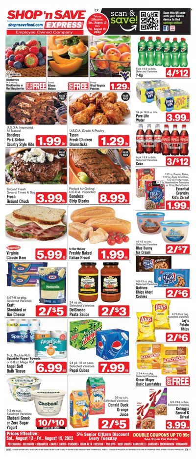 Shop ‘n Save Express (MD, PA, WV) Weekly Ad Flyer Specials August 13 to August 19, 2022