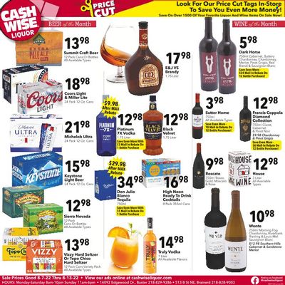 Cash Wise Liquor Only (MN) Weekly Ad Flyer Specials August 7 to August 13, 2022