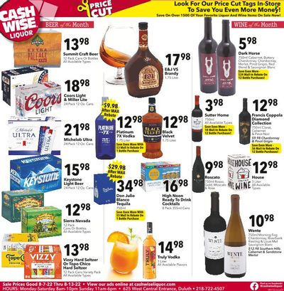 Cash Wise Liquor Only (MN) Weekly Ad Flyer Specials August 7 to August 13, 2022