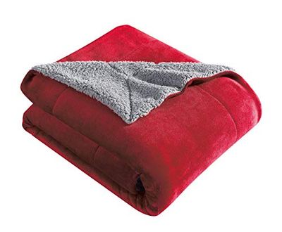 Eddie Bauer Home Signature Solid Ultra Soft Plush Fleece Throw Blanket, 50 x 60, Red, USHSHF1167393 $34.8 (Reg $60.39)