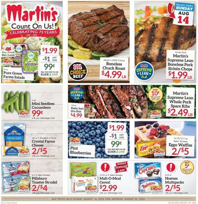 Martin’s (IN, MI) Weekly Ad Flyer Specials August 14 to August 20, 2022