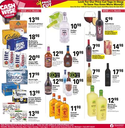 Cash Wise Liquor Only (MN) Weekly Ad Flyer Specials August 14 to August 20, 2022