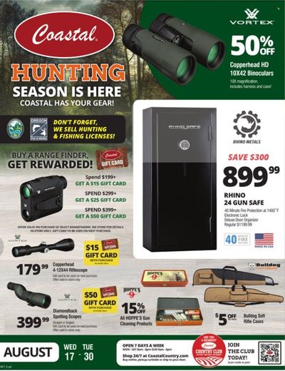 Coastal Farm & Ranch Weekly Ad Flyer Specials August 17 to August 30, 2022