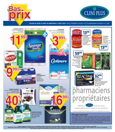 Clini Plus Flyer August 18 to 31