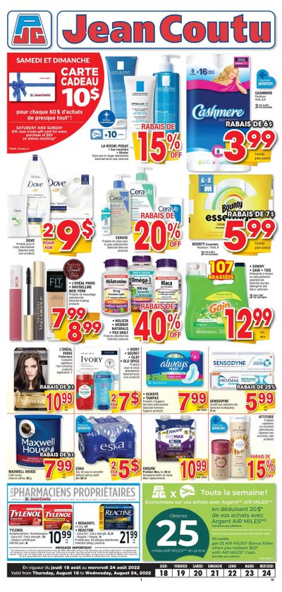 Jean Coutu (QC) Flyer August 18 to 24