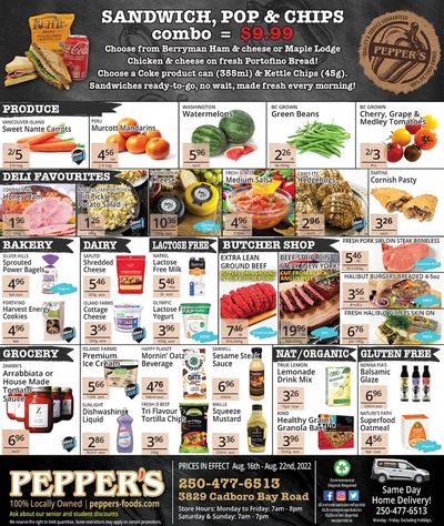 Pepper's Foods Flyer August 16 to 22
