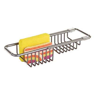 iDesign Metro Metal Expandable Over the Kitchen Sink Caddy, Rustproof Holder for Sponges, Scrubbers, Bars of Soap, 13.23" x 4.50" x 2.75", Expands to 19" Wide - Gray $20.04 (Reg $27.51)