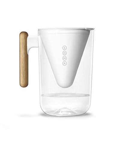 Soma Sustainable Pitcher and Plant-Based Water Filter, White $51.99 (Reg $73.23)