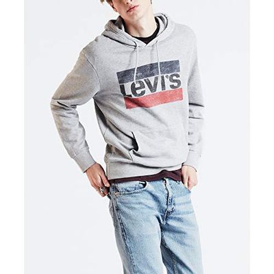 Levi's Men's Graphic Po Hoodie - G Sweater, Sportswear Hoodie T3 Midtone Heather Grey, L $12.03 (Reg $15.35)