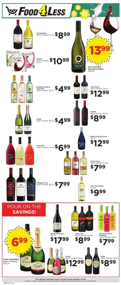 Food 4 Less (CA) Weekly Ad Flyer Specials August 17 to September 13, 2022