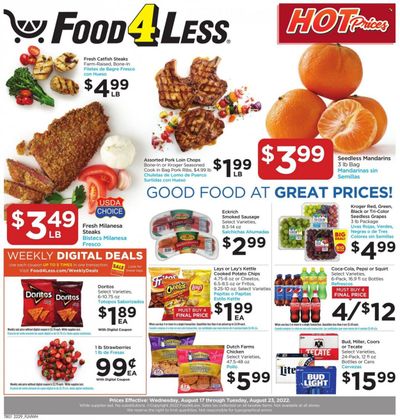 Food 4 Less (IL) Weekly Ad Flyer Specials August 17 to August 23, 2022
