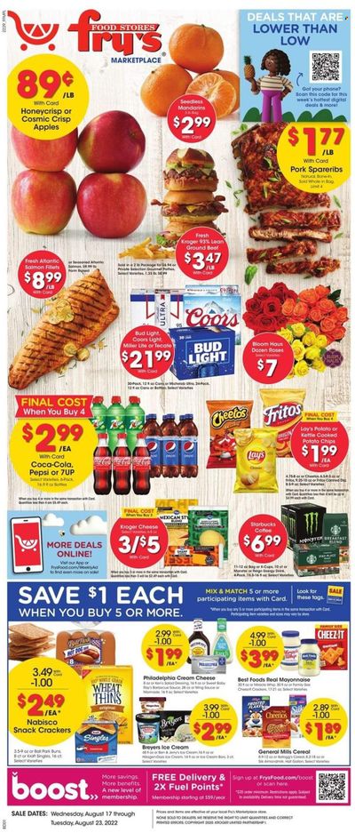 Fry’s (AZ) Weekly Ad Flyer Specials August 17 to August 23, 2022