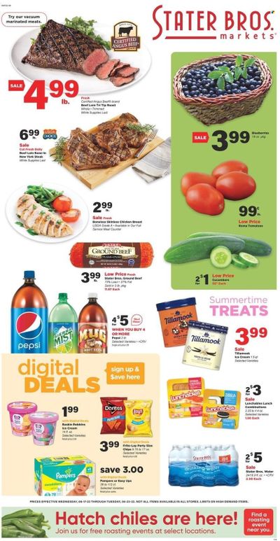 Stater Bros. (CA) Weekly Ad Flyer Specials August 17 to August 23, 2022