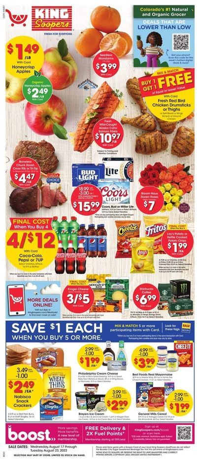 King Soopers (CO) Weekly Ad Flyer Specials August 17 to August 23, 2022