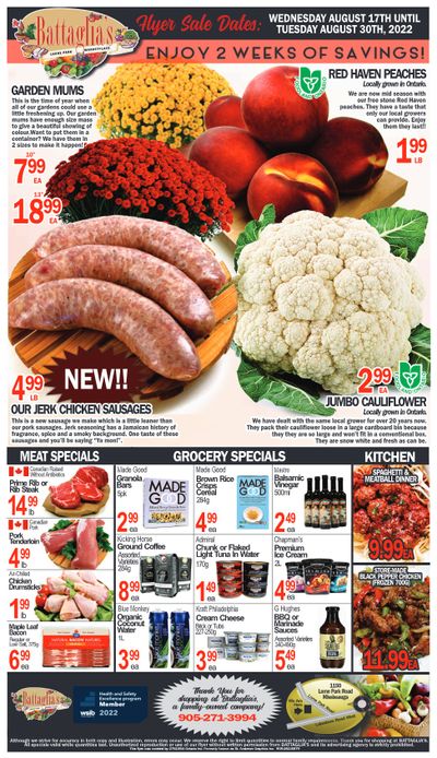 Battaglia's Marketplace Flyer August 17 to 30