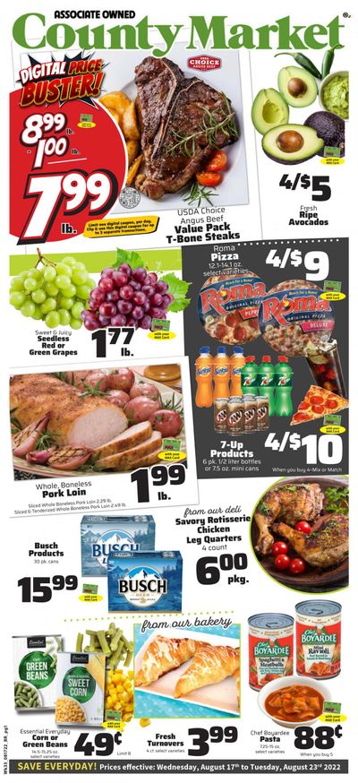 County Market (IL, IN, MO) Weekly Ad Flyer Specials August 17 to August 23, 2022