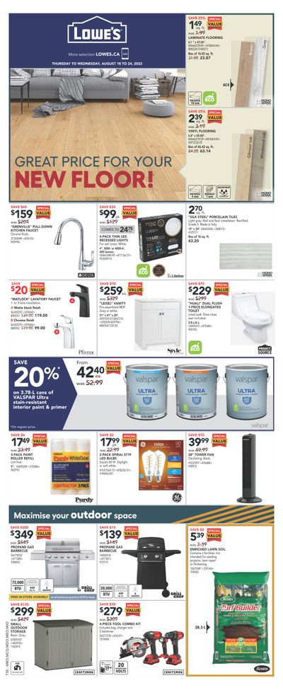 Lowe's (ON) Flyer August 18 to 24