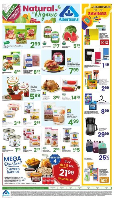 Albertsons (CA, ID, LA, MT, OR, TX, WA) Weekly Ad Flyer Specials August 17 to August 23, 2022