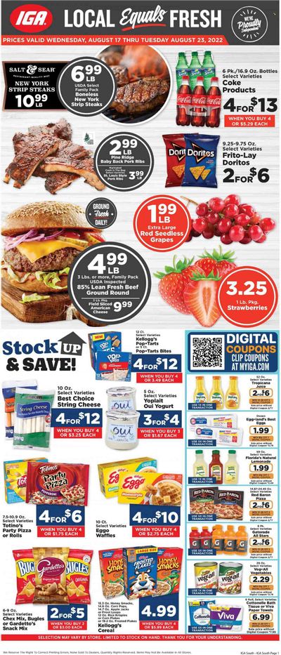 IGA (KY) Weekly Ad Flyer Specials August 17 to August 23, 2022