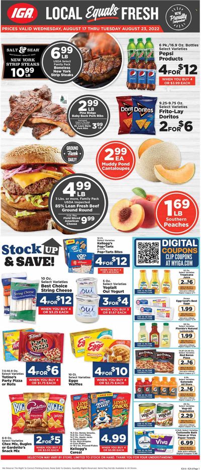 IGA (TN) Weekly Ad Flyer Specials August 17 to August 23, 2022