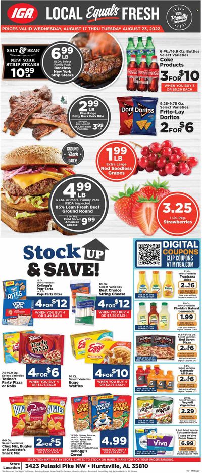 IGA (AL) Weekly Ad Flyer Specials August 17 to August 23, 2022
