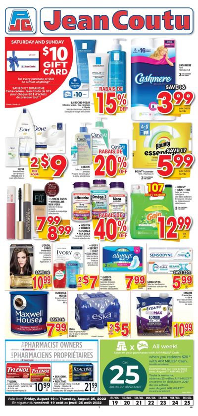 Jean Coutu (NB) Flyer August 19 to 25
