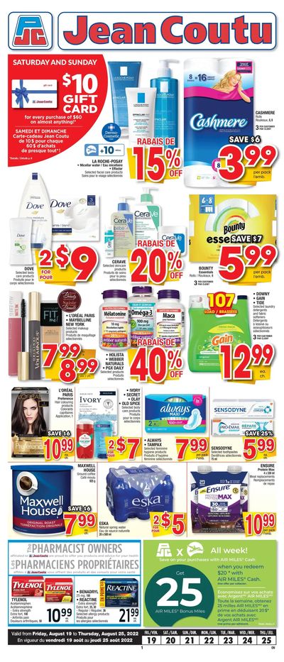 Jean Coutu (ON) Flyer August 19 to 25 Jean Coutu (ON) Flyer August 19 to 25