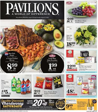 Pavilions (CA) Weekly Ad Flyer Specials August 17 to August 23, 2022