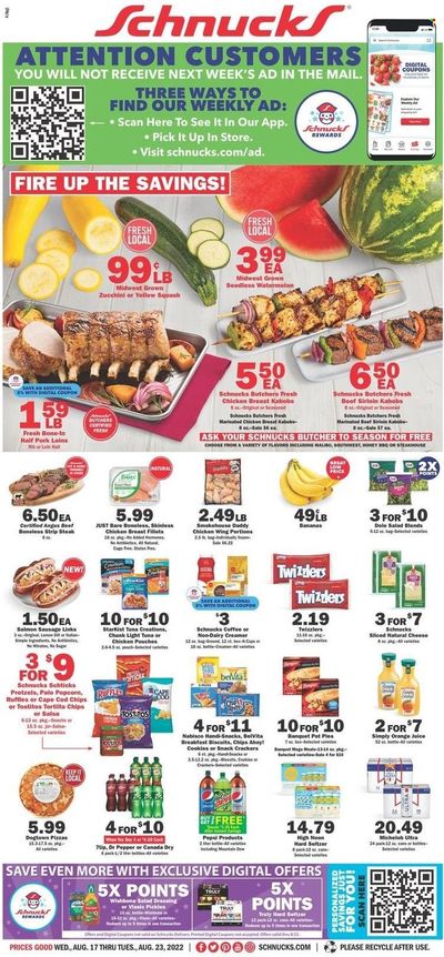 Schnucks (IA, IL, IN, MO) Weekly Ad Flyer Specials August 17 to August 23, 2022