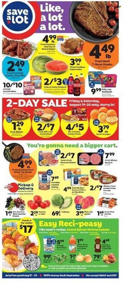 Save a Lot Weekly Ad Flyer Specials August 17 to August 23, 2022