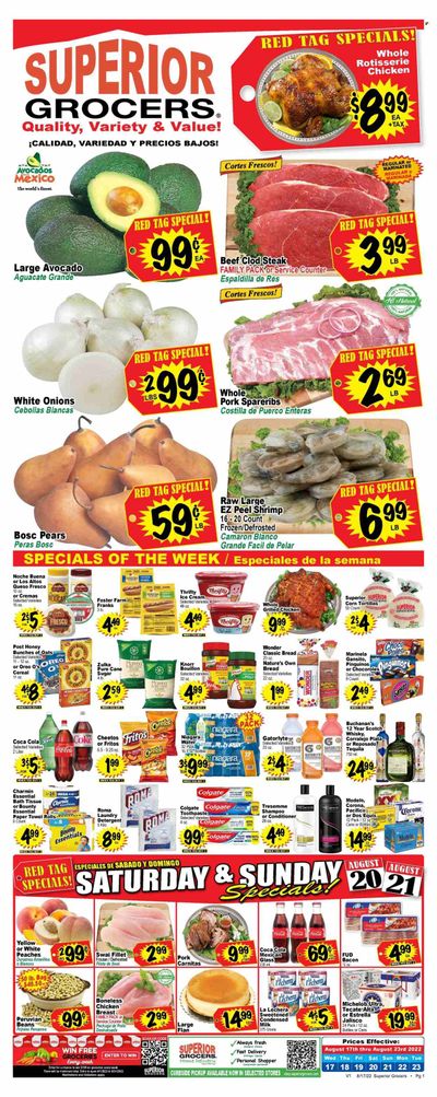 Superior Grocers (CA) Weekly Ad Flyer Specials August 17 to August 23, 2022