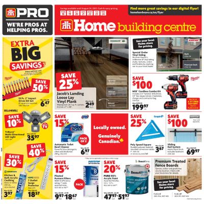 Home Building Centre (ON) Flyer August 18 to 24