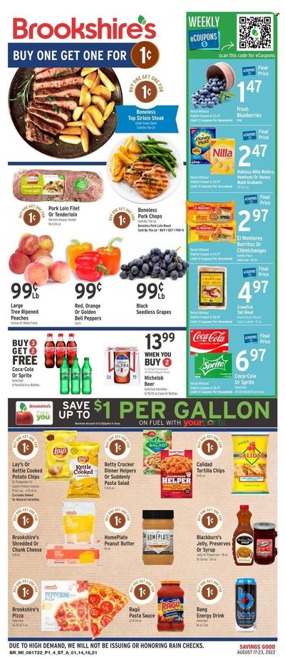 Brookshires (AR, LA, TX) Weekly Ad Flyer Specials August 17 to August 23, 2022