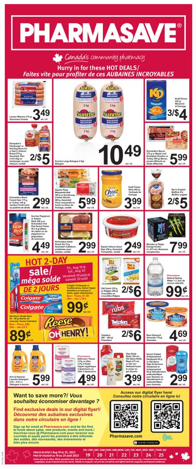 Pharmasave (NB) Flyer August 19 to 25