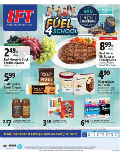 IFT Independent Food Town Flyer August 19 to 25